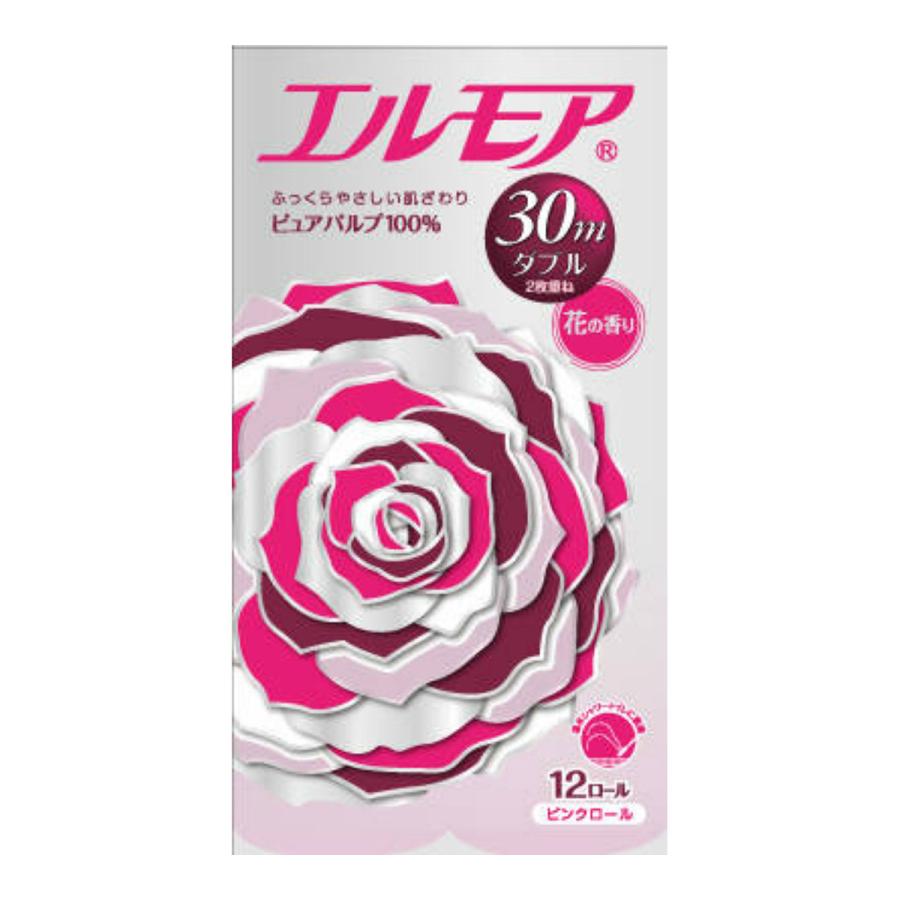 送料無料 まとめ買い 8個セット カミ商事 エルモア トイレットペーパー 花の香り ダブル 2枚重ね ピンク 30m 12ロール 101 X008 アットライフ 通販 Yahoo ショッピング