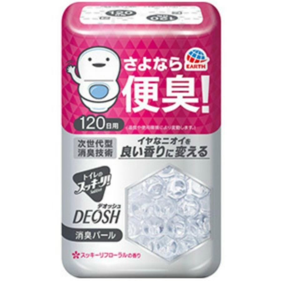 正規品 まとめ買い 24個セット アース製薬 トイレのスッキーリ Deosh デオッシュ 消臭パール スッキーリフローラルの香り 230g 第1位獲得 Kwsrbd Com