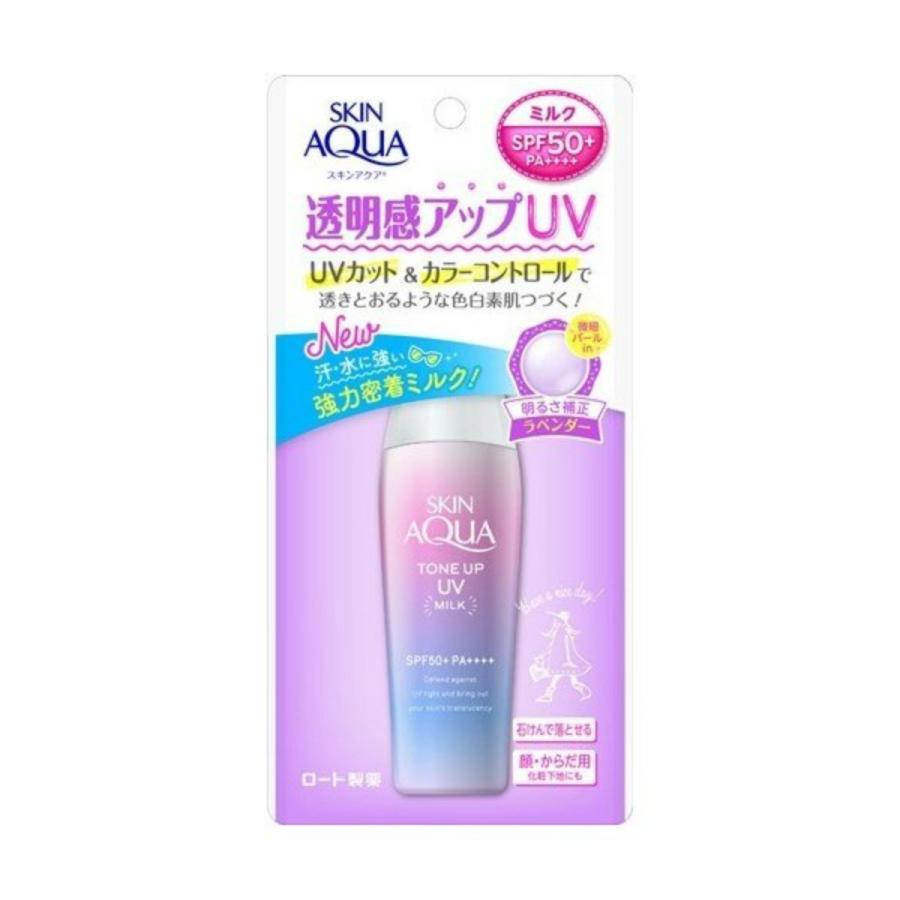 【送料無料・まとめ買い×48個セット】ロート製薬 スキンアクア トーンアップUVミルク 40ML