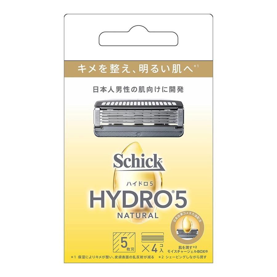 【送料無料・まとめ買い×96個セット】Schick シック ハイドロ5 ナチュラル 替刃 4コ入｜atlife-shop