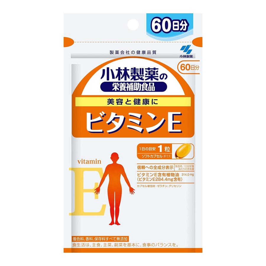 小林製薬 ビタミンE 60日分 60粒入 1個 - 通販 - dev.nexuslearning.com.sg