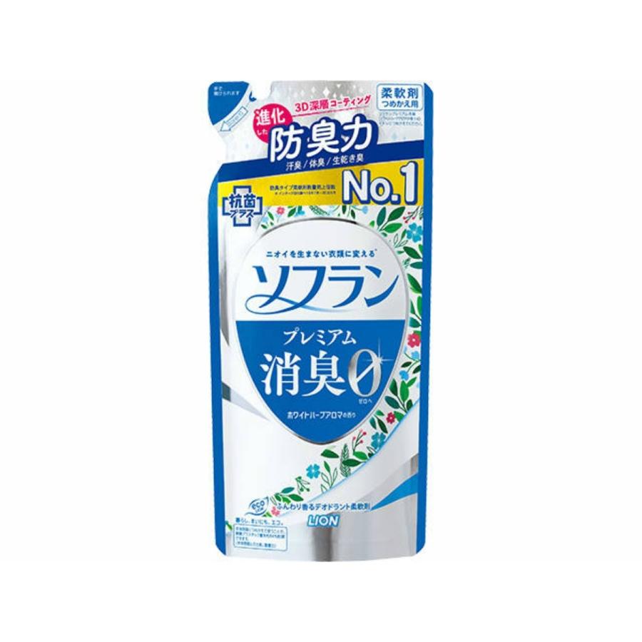 送料無料】ライオン ソフラン プレミアム消臭0 ホワイトハーブアロマの香り つめかえ用 420ml 柔軟剤 1個 :101-00278:日用品・生活雑貨の店 カットコ 通販 ライオン超消臭ソフラン ホワイトハーブアロマの香り柔軟剤詰め替え用
