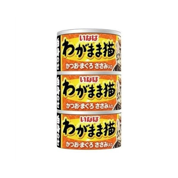 いなば わがまま猫 白身のせ かつお まぐろ ささみ入り(140g*3缶) 1個