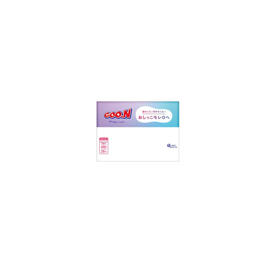 GOO.N (送料無料)グーン おしっこモレ0へ BIGサイズ テープ 38枚