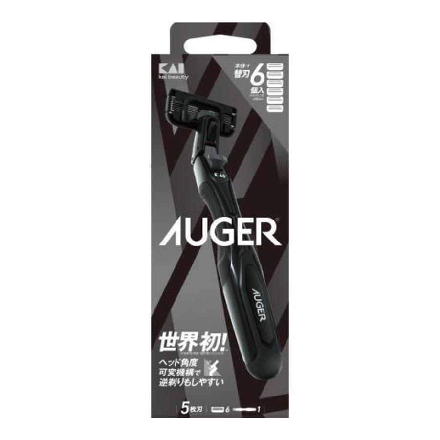 【送料無料】貝印 AUGER コンボパック ホルダー+替刃6個付 1個｜atlife