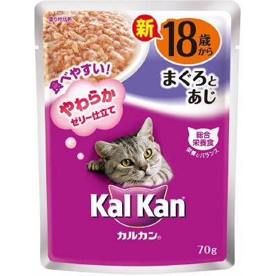 カルカン パウチ 18歳から まぐろとあじ 70g (4902397840480)