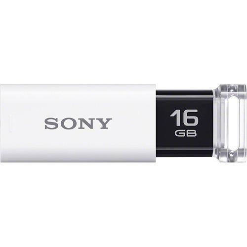 【×2個 メール便送料無料】ソニー SONY USBメモリー POCKET BIT ポケットビット 16GB ホワイト USM16GU-W 1個入｜atlife