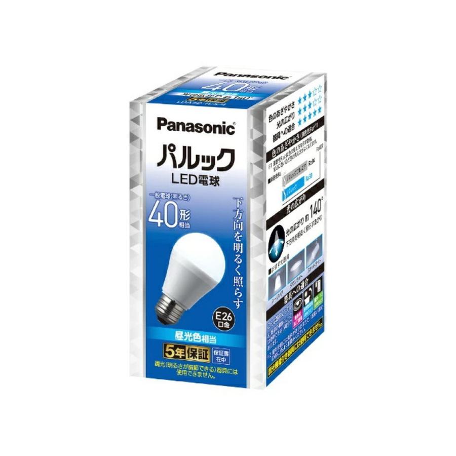 (送料無料・まとめ買い×10個セット)パナソニック LDA4DHS4 パルック LED 一般電球 下方向タイプ 昼光色相当 40形相当 E26口金