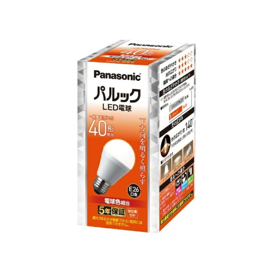 (送料無料・まとめ買い×10個セット)パナソニック LDA4LHS4 パルック LED 一般電球 下方向タイプ 40形相当 電球色相当 E26口金