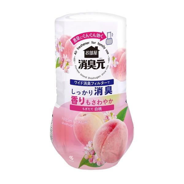 (送料無料・まとめ買い×16個セット)小林製薬 お部屋の消臭元 もぎたて 白桃 400mL_1