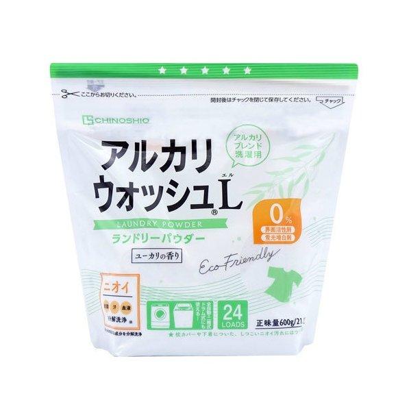 (送料無料・まとめ買い×20個セット)地の塩社 アルカリウォッシュ L ランドリーパウダー ユーカリの香り 600G 洗濯用洗剤_1
