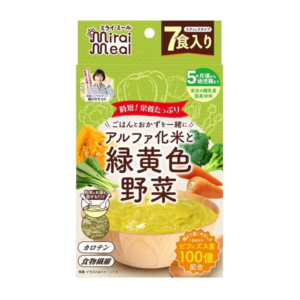 (送料無料・まとめ買い×24個セット)ビタットジャパン ミライミール 緑黄色野菜 7食入り_1