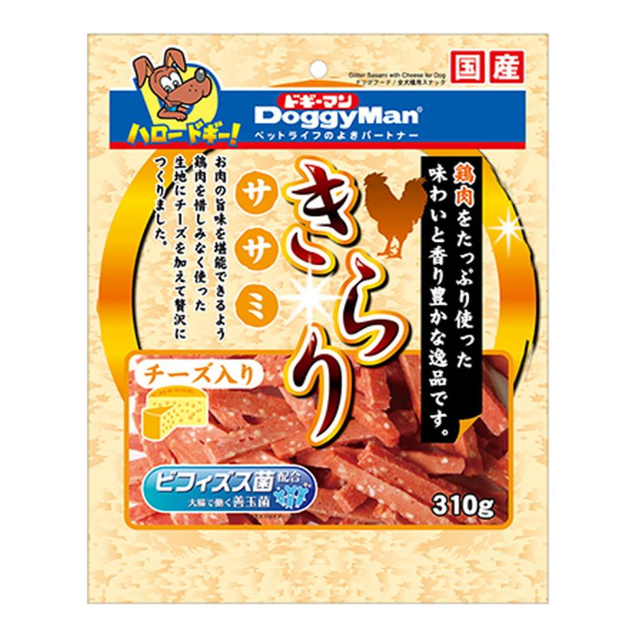 (送料無料・まとめ買い×24個セット)ドギーマン きらり ササミ チーズ入り 310g ドッグフードの画像