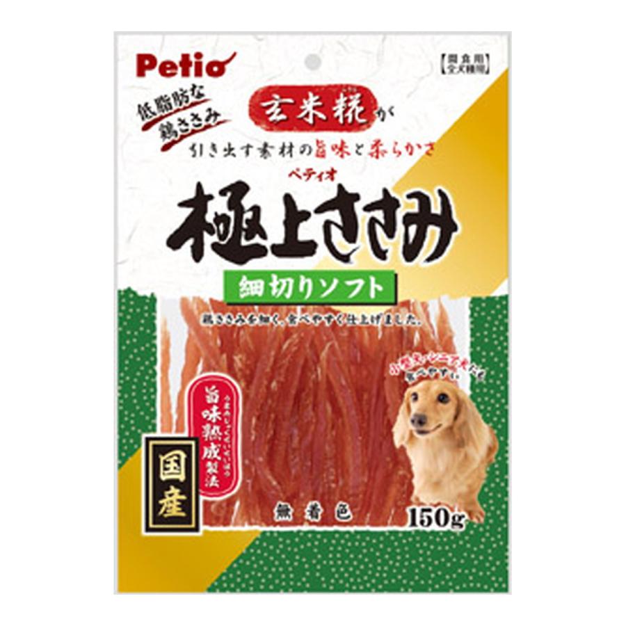 (送料無料・まとめ買い×30個セット)ペティオ 極上ささみ 細切りソフト 150g 全犬種用 おやつ 間食用 ドッグフード_1