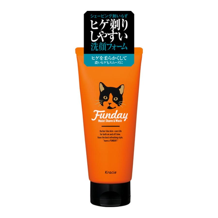 【送料無料・まとめ買い×36個セット】クラシエ FUNDAY モイストシェーブ & ウォッシュ 130g 洗顔フォーム