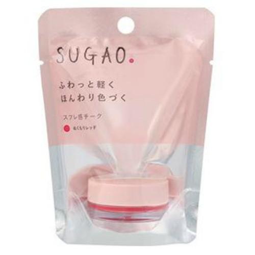 【送料無料・まとめ買い×36個セット】ロート製薬 SUGAO スフレ感チーク ぬくもりレッド 4.8g 1個｜atlife