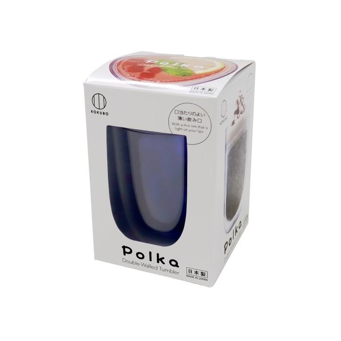 (送料無料・まとめ買い×36個セット)小久保工業所 KOKUBO Polka グラス ブルー タンブラーの画像