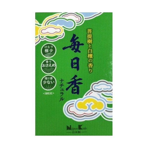 (送料無料・まとめ買い×40個セット)日本香堂 毎日香 ナチュラル 大型 バラ 220gの画像