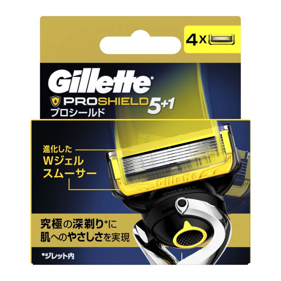 (送料無料・まとめ買い×40個セット)P&G ジレット プロシールド 替刃 4B 4個入