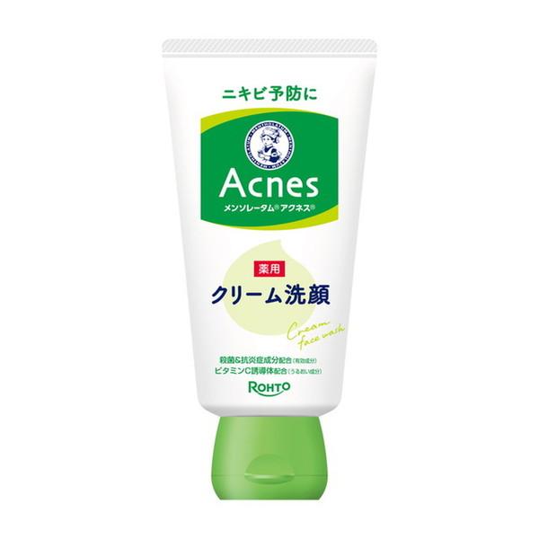 (送料無料・まとめ買い×60個セット)ロート製薬 メンソレータム アクネス 薬用 クリーム洗顔 130g 洗顔_1