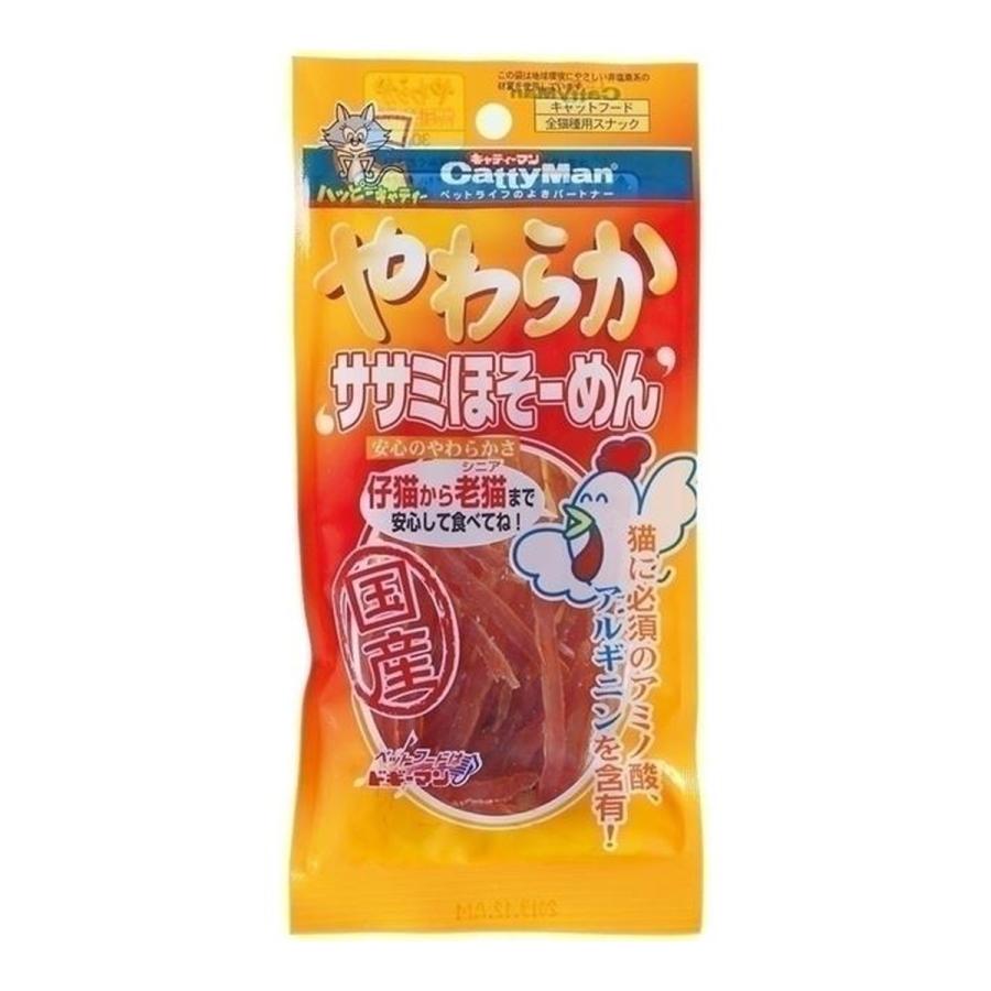 (送料無料・まとめ買い×72個セット)ドギーマン ハヤシ キャティーマン やわらかササミ ほそーめん 30g