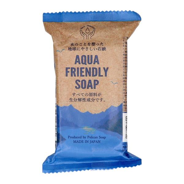 (送料無料・まとめ買い×72個セット)ペリカン石鹸 AQUA FRIENDLY SOAP アクアフレンドリーソープ 100g 固形石鹸_1