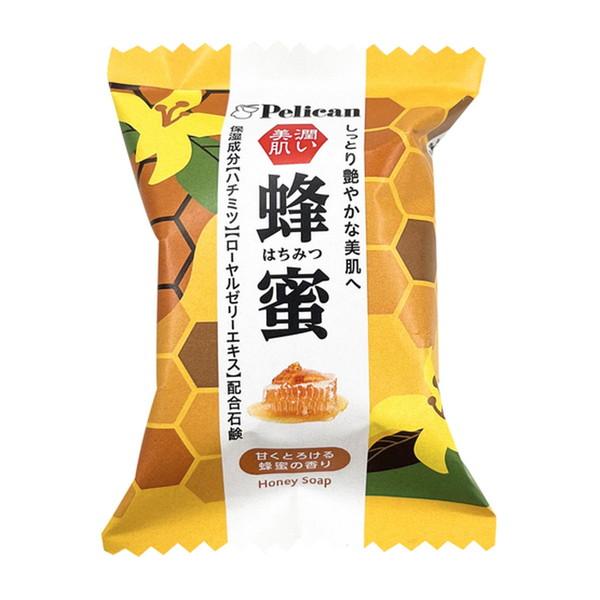(送料無料・まとめ買い×96個セット)ペリカン石鹸 ペリカンファミリー石鹸 蜂蜜 80g_1