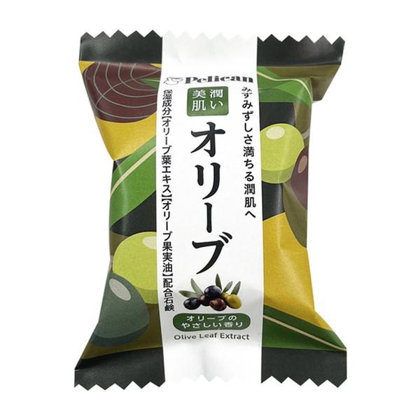 (送料無料・まとめ買い×96個セット)ペリカン石鹸 ペリカンファミリー石鹸 オリーブ 80g_1