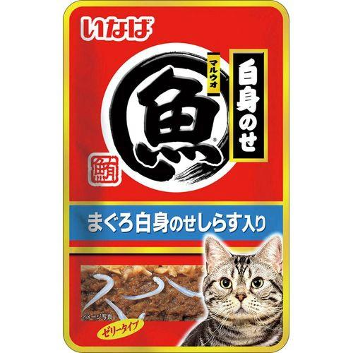 (送料無料・まとめ買い×96個セット)いなば マルウオ 白身のせ パウチ まぐろ白身のせしらす入り ゼリータイプ 40g 1個
