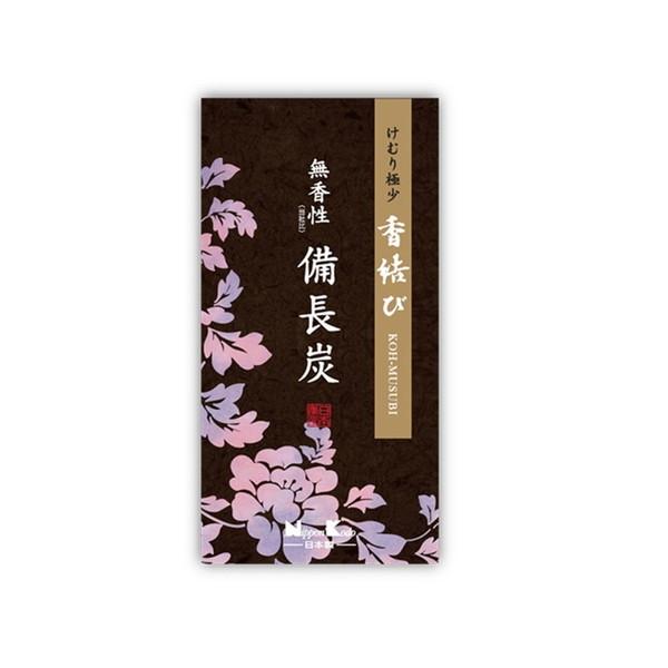 (送料無料・まとめ買い×100個セット)日本香堂 香結び 無香性備長炭 バラ詰 110g 線香の画像