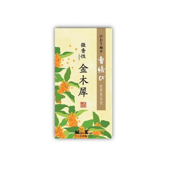 (送料無料・まとめ買い×100個セット)日本香堂 香結び 微香性 金木犀 バラ詰 110g 線香の画像