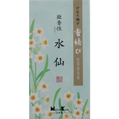 (送料無料・まとめ買い×100個セット)日本香堂 香結び 水仙 微香性 バラ詰 線香 お香 110gの画像