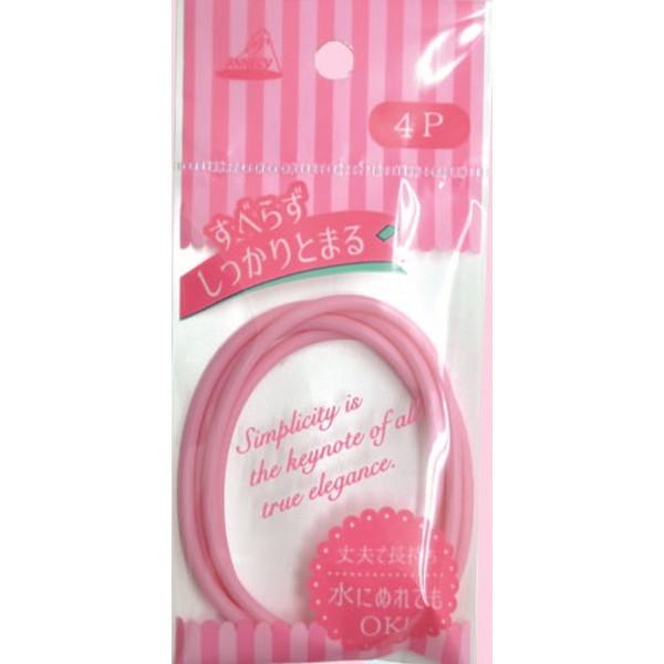 アヌシ しっかりとまるリングゴム 太 ピンク 4本 YS-253PK ×360個セットの画像