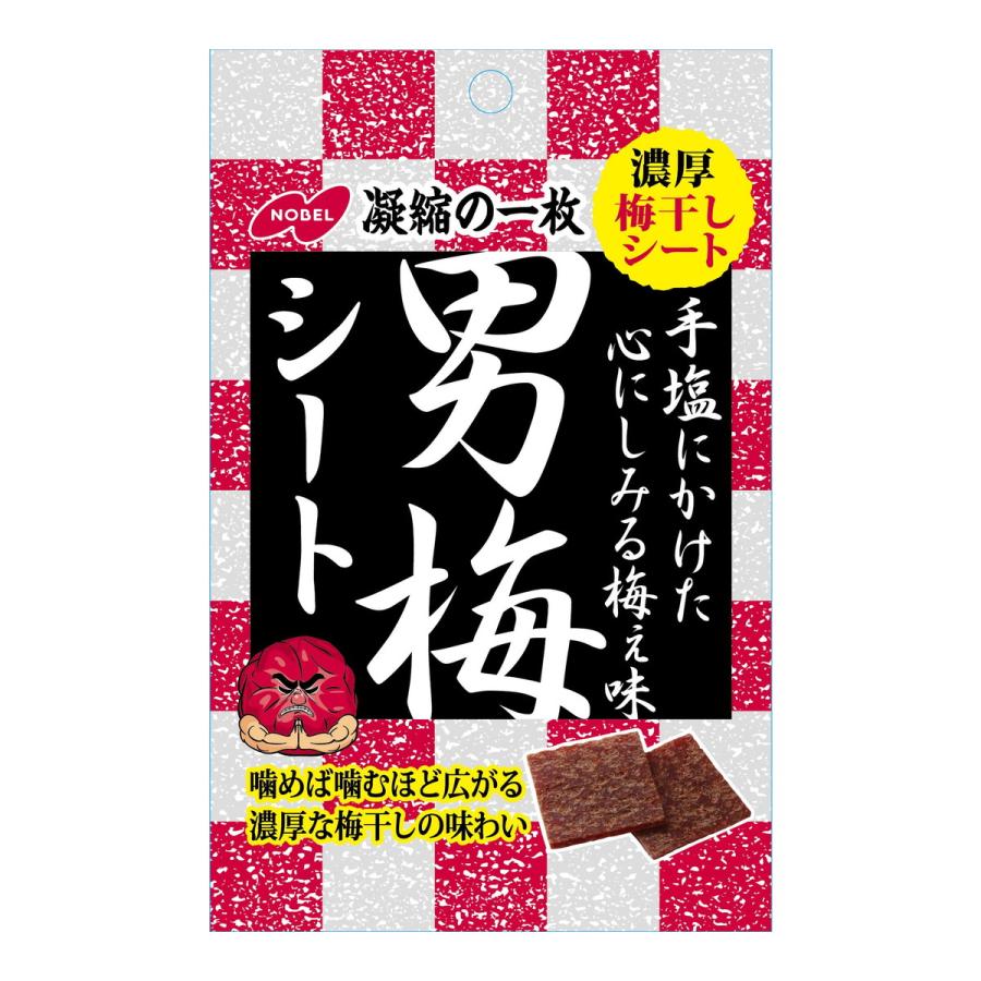 NOBEL (送料無料)ノーベル製菓 男梅シート 27g 梅ぼしシート 1個