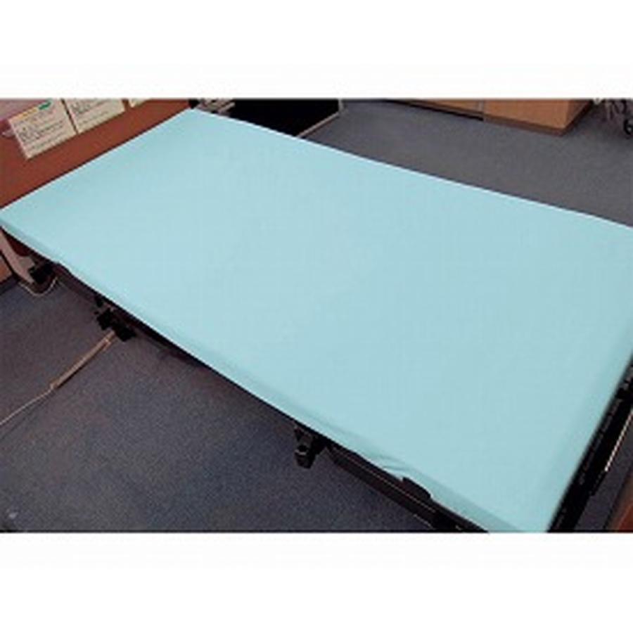 (送料無料・まとめ買い×10個セット)萬楽 透湿 ボックス型 全面防水シーツ 幅93cm サックス