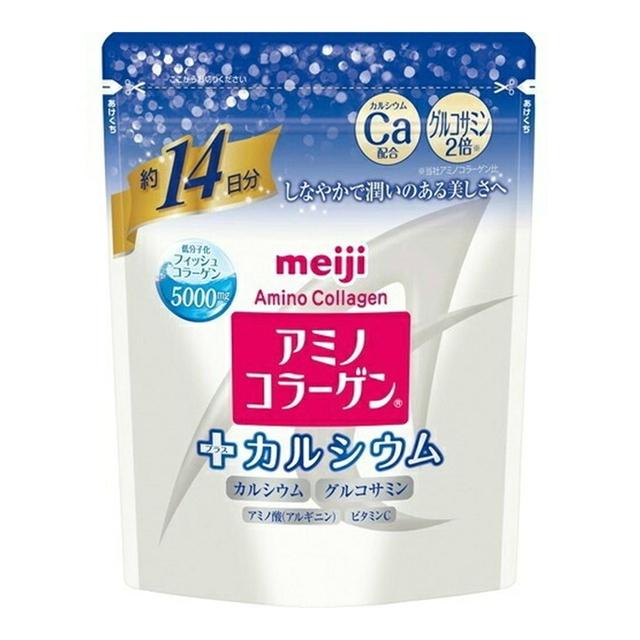 (送料無料・まとめ買い×10個セット) 明治 アミノコラーゲン プラスカルシウム 14日分 98gの画像