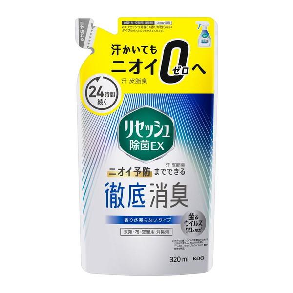 (送料無料・まとめ買い×24個セット) 花王 リセッシュ 除菌EX 香りが残らないタイプ つめかえ用 320mlの画像