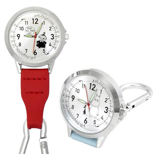 ナースウォッチ カラビナ ウォッチ ムーミン ミイ ピンク 蓄光針 メンズ 大きい 懐中時計 (NM) | MOOMIN