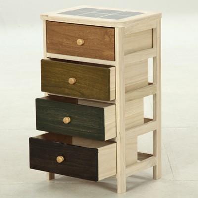 ナチュラル 桐タンス 4段 チェスト 桐製 箪笥 グリーン おしゃれ 北欧