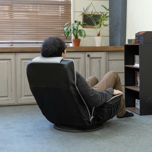 座椅子 メッシュ 肘付 座面 回転式 ハイバック リクライニング 7段階