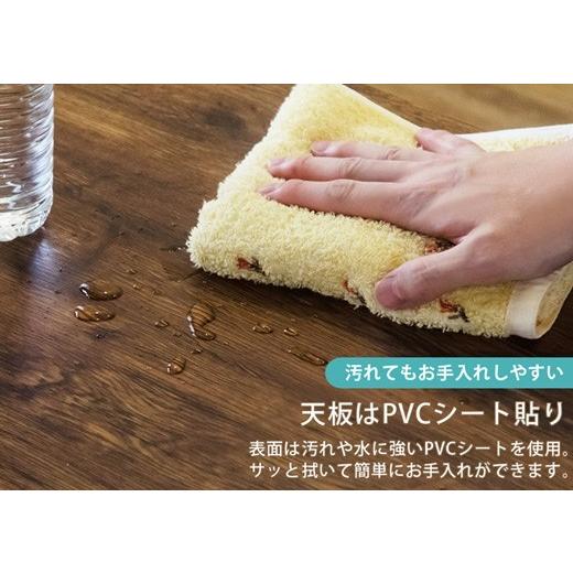 W90 引出し 収納 テーブル ロー デスク 文机 パソコンラック 長方形 センターテーブル 机 作業台 6510 アンティーク ブラウン |  | 04