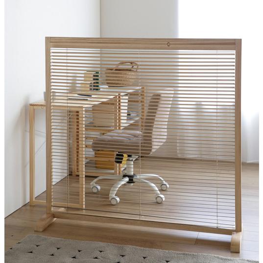 パーテイション 高さ119cm ブラインド 飲食店 間仕切り 衝立 パネル 和風 おしゃれ 自立 北欧 カーテン |  | 03