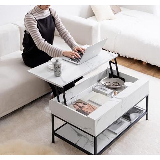 昇降デスク 昇降 リフティング テーブル ローテーブル 北欧 おしゃれ センターテーブル 80cm幅 引出し 収納付 机 |  | 03