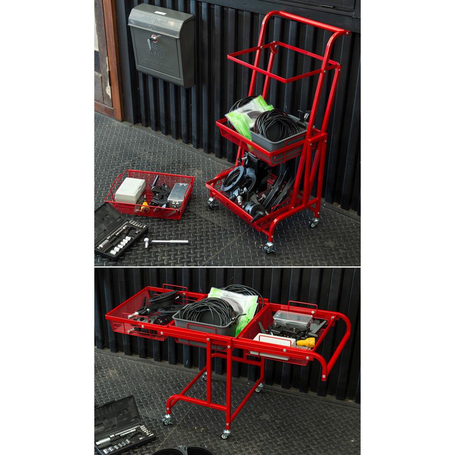 キッチンワゴン メッシュ カゴ キャスター 3段 収納 ワイヤー ディスプレイ シンプル おしゃれ 北欧 店舗用 |  | 04