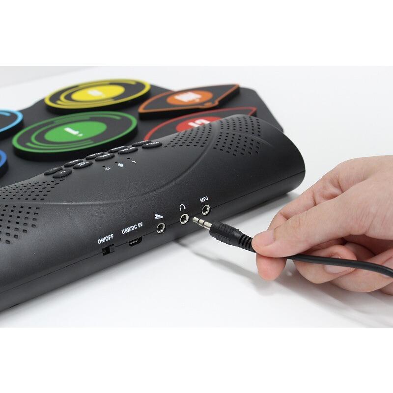 電子ドラムパッド ロールアップ可能 練習用ドラムセット（TAN-190） （玩具、電子ドラム、楽器、おもちゃ、打楽器）の画像