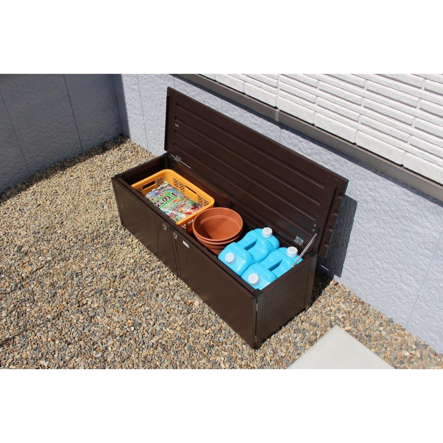 アルミ製ベンチストッカー 140cm 屋外収納庫小型物置