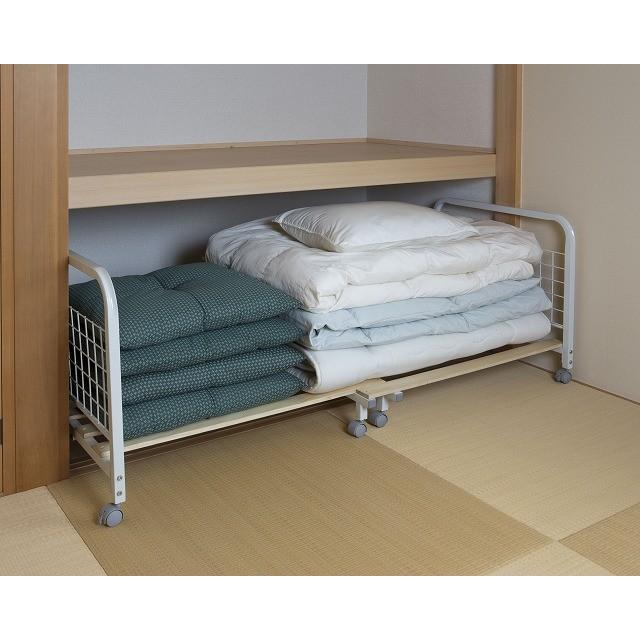 桐すのこ布団収納ラック TS-80(押し入れ収納 押し入れラック 布団ラック 伸縮 スライド式 木製 キャスター付き 棚 湿気) |  | 05