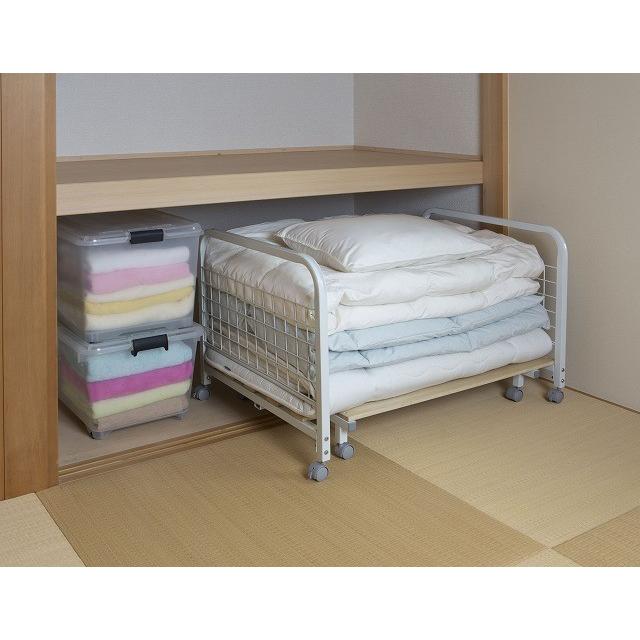 桐すのこ布団収納ラック TS-80(押し入れ収納 押し入れラック 布団ラック 伸縮 スライド式 木製 キャスター付き 棚 湿気) |  | 06