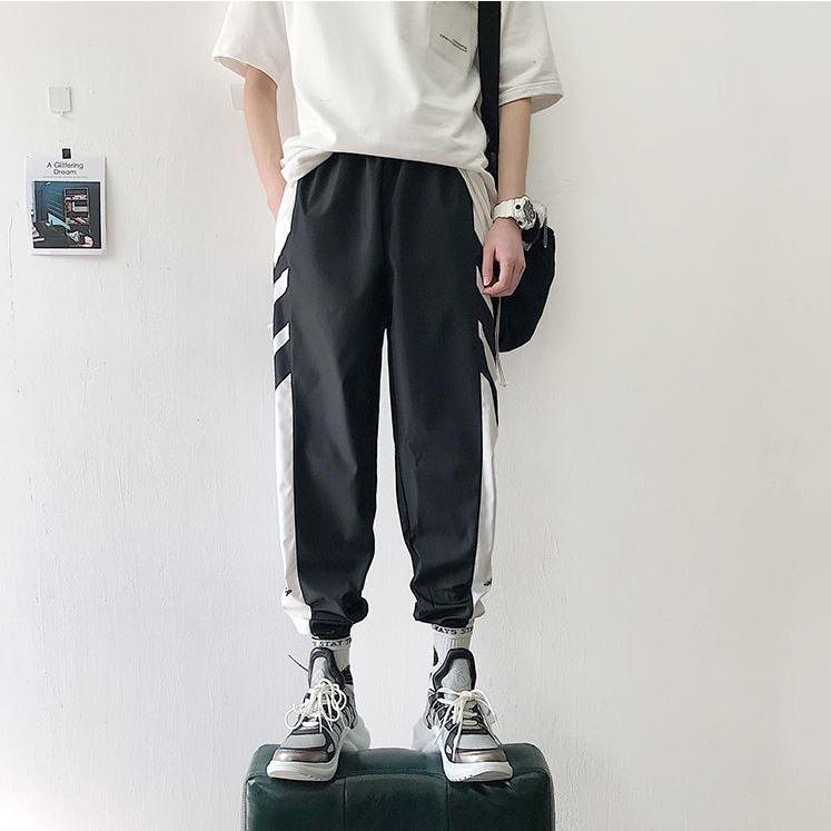 メンズ ジョガーパンツ バイカラー サイドロゴ パンツ 韓国ファッション ストリート系 シャカパン Belle M Rvelous 通販 Yahoo ショッピング