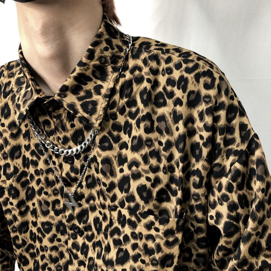 ヒョウ柄シャツ テロテロシャツ メンズ レディース ユニセックス ビッグシャツ Belle M Rvelous 通販 Yahoo ショッピング